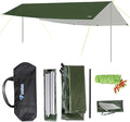 3x6m Sunshade Waterproof Tarp Tent Shade Pole Folding Camping Canopy Ultralight Beach Sun Shelter Camping Hiking Survival Shelter