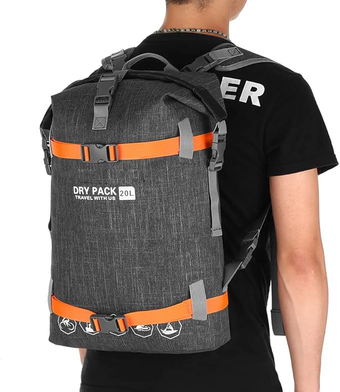 LANGWEI Waterproof Dry Bag Backpack Outdoor Floating Roll-Top Backpack Duffel for Drifting Swimming Water Sports River Trekking