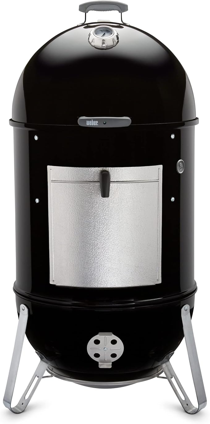 Weber Smokey Mountain Cooker 22-Inch Charcoal Smoker – Outdoor BBQ Smoker with Dual Cooking Grates Porcelain‑Enameled Kettle &amp Temperature Control Dampers