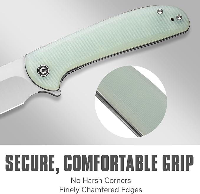 CIVIVI Primitrox Folding Knife for EDC Flipper Pocket Knife with 3.48 Nitro-V Blade G10 Handle for Everyday Carry C23005A-1