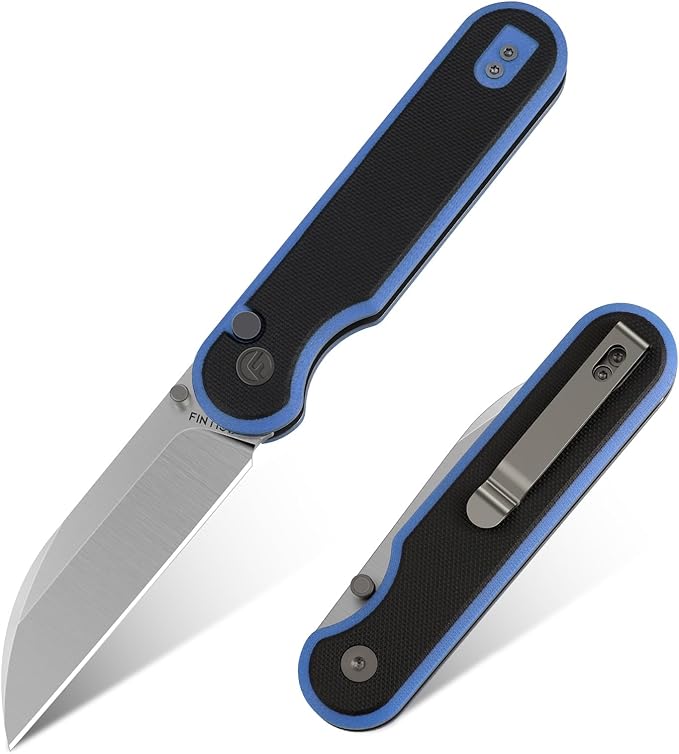 FINTISO Pocket Knife 3 14C28N Blade EDC Knife with G10 Handle Folding Knife with Pocket Clip for Outdoor Camping Hunting Hiking Survival Parrot Series