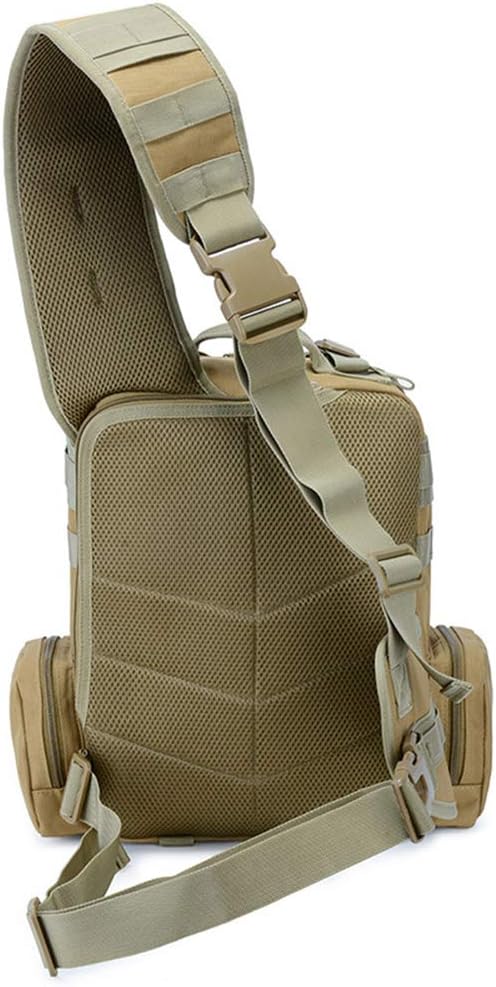 Sunnystacticalgear Outdoor Sports Hiking Sling Bag Shoulder Pack Camouflage Tactical Molle Chest Bag - Black
