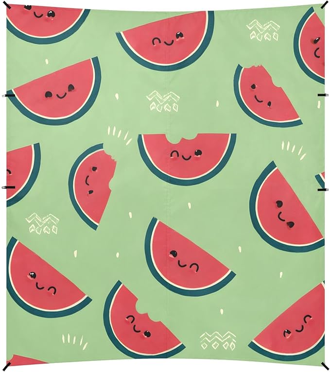 ALAZA Funny Watermelon Pattern Beach Tent Sun Shelter Portable Canopy Sunshade for Outdoor Camping Picnics Backyard Fun 10x9 ft