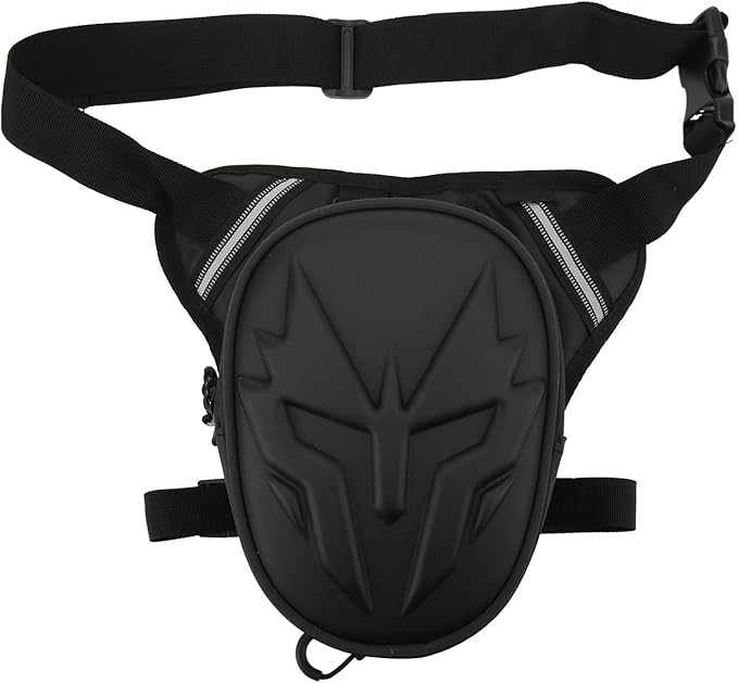 Motorcycle Leg Bag Thigh Packs PVC Matte Outdoor Carbon Fiber Drop Leg Bag Multifunctional Crossbody Shoulder Bag for Riding Travel Hiking (Frosted Black)