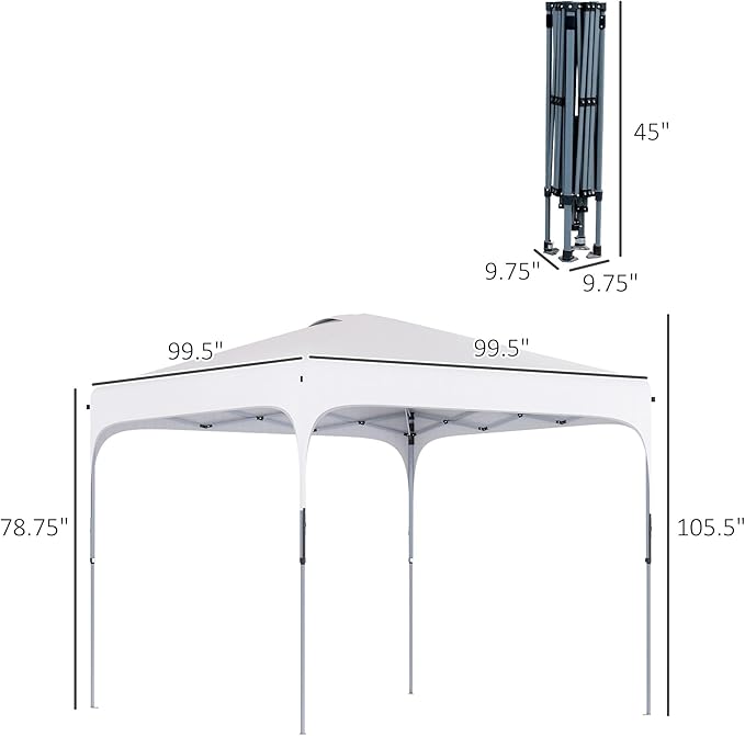 8x8 Pop-Up Canopy Adjustable Height Portable Gazebo Wheels with Wheeled Carry Bag and 4sandbags 8x8 Pop-Up Canopy Adjustable Height Portable Gazebo Wheels