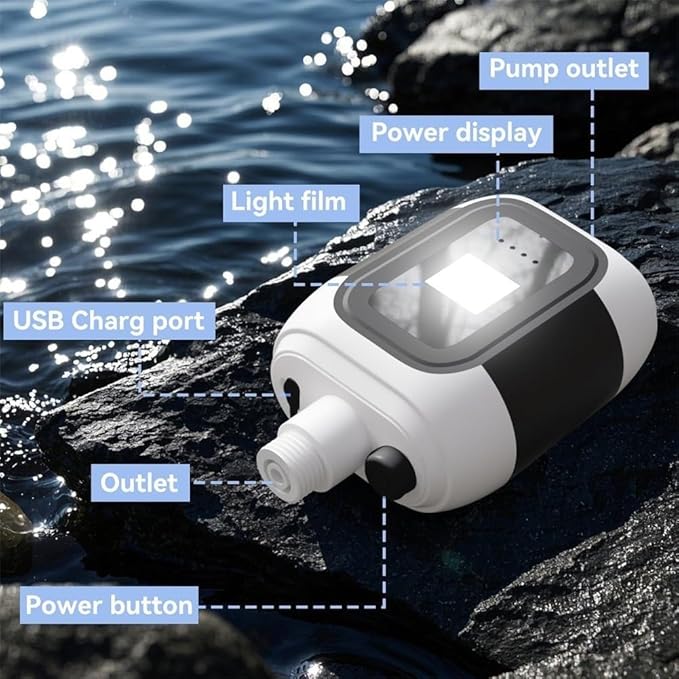 Portable Camping Shower with Adjustable Flow – for Easy &amp Convenient Outdoor Cleaning Rechargeable Outdoor Shower Pump Waterproof Cleaning Head Sprayer for Travel Car Washing &amp Pet