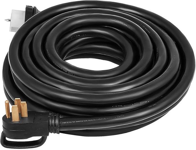 VEVOR 25 FT 50 Amp Generator Extension Cord NEMA N14-50P &amp SS2-50R &amp CS6364 STW 6/3 + 8/1 AWG 125V 250V Generator Power Cord Twist Lock Connectors
