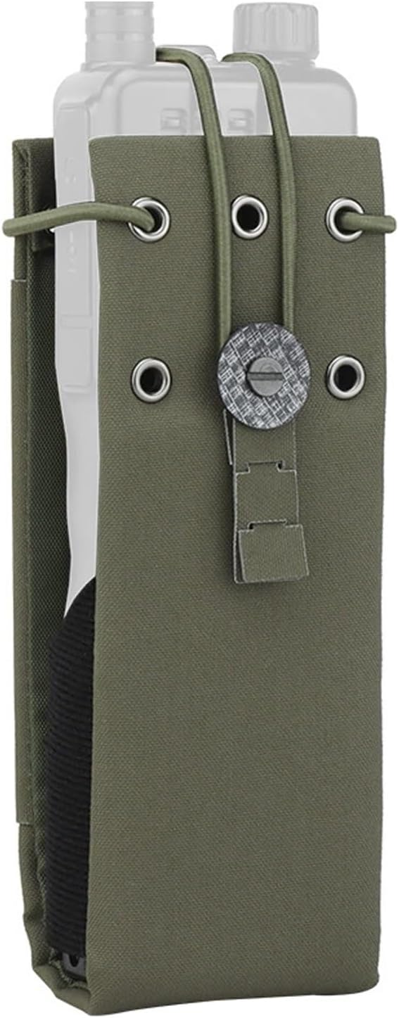 Tactical Molle Radio and Water Pouch Adjustable Storage Belt Holde for Walkie Talkie Outdoor Hiking Camping Vest Backpack