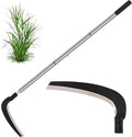 Scythe Tool for Grass Cutting Weeding Sickle Garden Tools for Clearing Bushes Brush Vines in Yard Fields Ditches Paths Landscaping Weed Razor Cutter Machete for Farming Harvesting