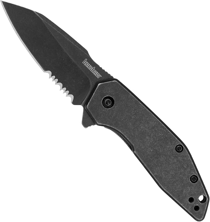Kershaw Blur S30V Pocket Knife 3.4 Inch CPM S30V Stainless Steel Recurve Plain Edge Blade EDC with Assisted Opening USA Made Reversible Pocketclip Everyday Carry Pocket Knife for Men and Women