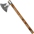 Armory Replicas™ Split Seas Outdoor Axe – 26 Handmade High Carbon Steel Axe with Sheesham Wood Handle – Trident Motif Functional Camping Tool or Decorative Display Piece