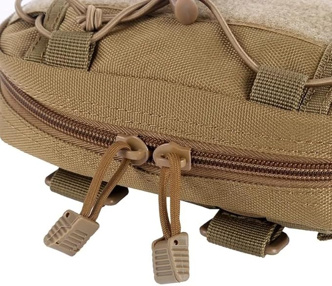 Outdoor Tactical Molle Waist Pouch First Aid Medical Bag Admin Map Holder Climbing Hunting Accessories EDC Tool BagsBrown
