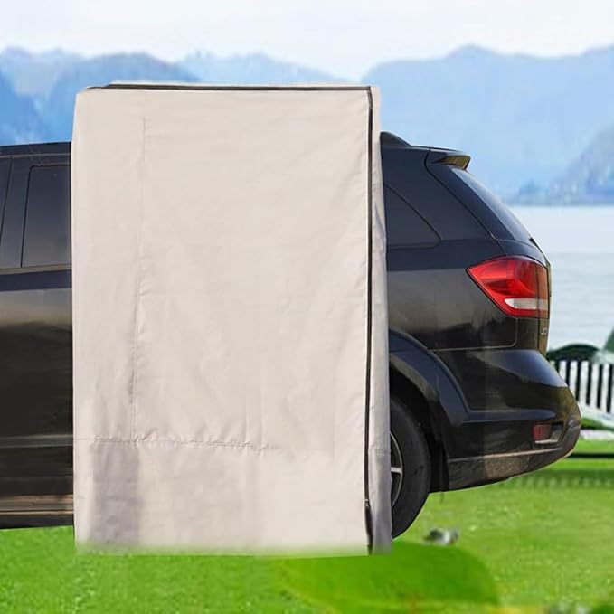 Shower Awning Tent with Roof Vehicle Side Shower Room with LED Light Outdoor Camping Privacy Shelter Restroom Bathroom Waterproof (100x100x200cm)