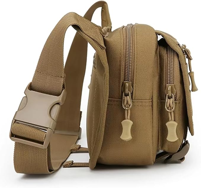 Tactical Fanny Pack Nylon Waist Bag Large Capacity Waterproof Molle Chest Rig Crossbody Shoulder Bag for Hiking Cycling