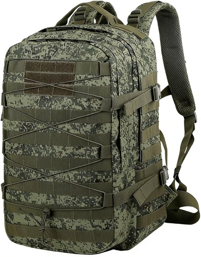 LINGYUE 25L Waterproof Tactical Backpack Lightweight Breathable Outdoor Hiking Daypack For Camping Travel Hunting Fits 14 Inch Laptop(Camouflage-g)
