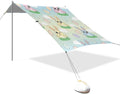 Beach Canopy with Windproof Ropes &amp Sandbags Beach Tent Sun Shade Sun Shelter for Camping Trips Fishing Backyard Fun or Picnics Easter Bunny