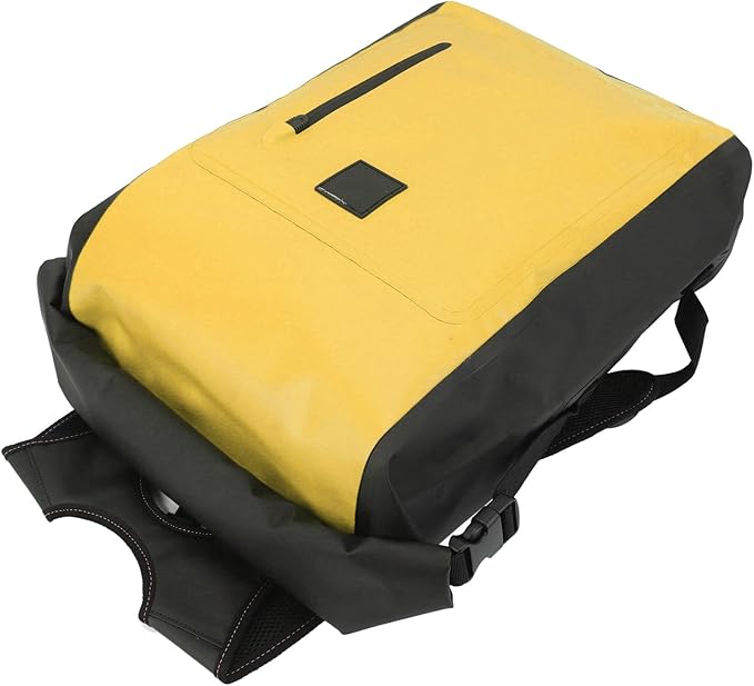 CCYLEZ Backpack Multipurpose 25L Capacity Secure Closure Dry Bag for Camping for Travel (Yellow)