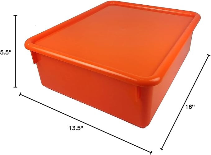 Romanoff Double Stowaway Tray with Lid Orange