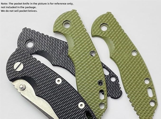 1 Piece Custom G10 Scales Replacement in Black Fits for Rick Hinderer knives XM18 3.5 DIY Making Accessory