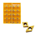 CCMT21.51 CCMT060204 DCMT21.51 DCMT070204 Carbide Turning InsertsCCMT Insert DCMT Insert Mutilayer Coated Lathe Replacement Inserts for Lathe Turning Tool Holder Boring Bar20 Pieces