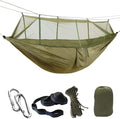 Camping Hammock Mosquito Net Pop-Up Light Portable Outdoor Parachute Hammocks Swing