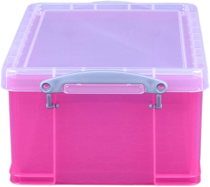 Really Useful Box 9 Litre Transparent Bright Pink