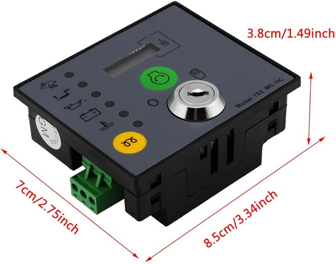702 MS-HC Generator Controller 702 MS-HC Manual Start Generator Controller Board Panel with Keys [Christmas Gift]