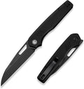 CIVIVI Guile Pocket Knife Folding Knife for EDC 3.25 Swedish 14C28N Blade G10 Handle with Reversible Deep-Carry Clip C24062B-1 (Black)