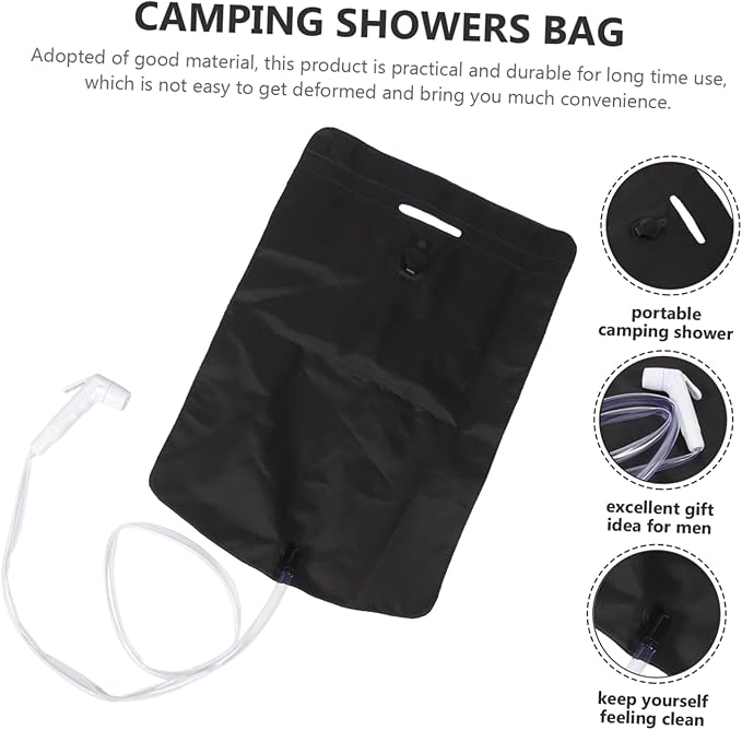 1set Portable Outdoor Shower Bag Compact Solar Camp Shower for and Camping Use Lightweight Design for Refreshing