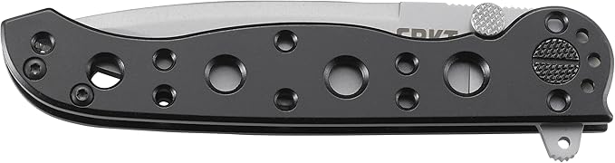 CRKT M16-01S Folding Knife with Frame Lock: Stainless Steel Plain Edge Blade Stainless Steel Handle Reversible Pocket Clip M16-01S