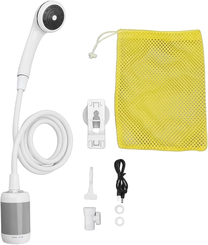 Portable Shower Rubber Hose Wearing a Regulating Valve Camping Shower 1.5 Meters Deep in Water Portable Outdoor Shower for Camping Outdoor