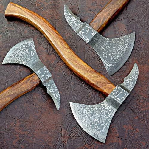 Axe Damascus Steel 20 Natural Wood Handle Axe/Hand Forged Woodsman Axe