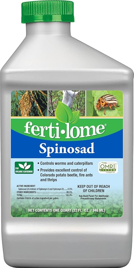 Fertilome (16063) Spinosad Insecticide Spinosad Bagworm Tent Caterpiller &amp Chewing Insect Killer OMRI Listed (32 oz.)