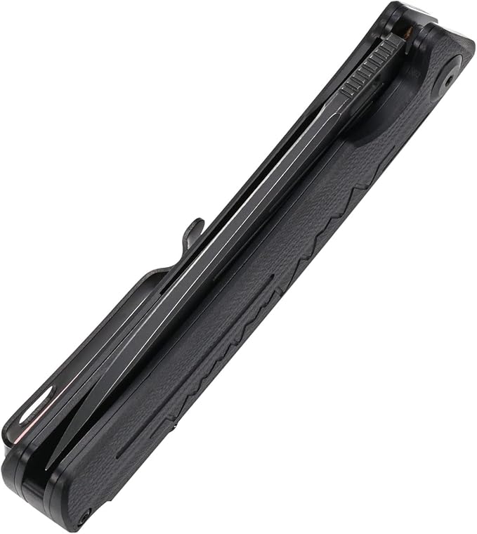 Sitivien ST136 Folding KnifeD2 BladeG10 Handle EDC Tool Knife for Outdoor Hiking Camping(Black)