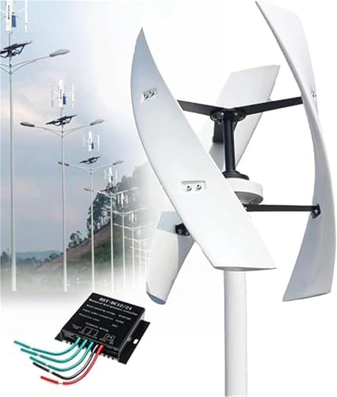 10000W/12000W Wind Turbine Vertical Axis Permanent Maglev Generator Magnetic Levitation Vertical Axis Electric Power Generator 12V-220V with Controller(12000w12v)