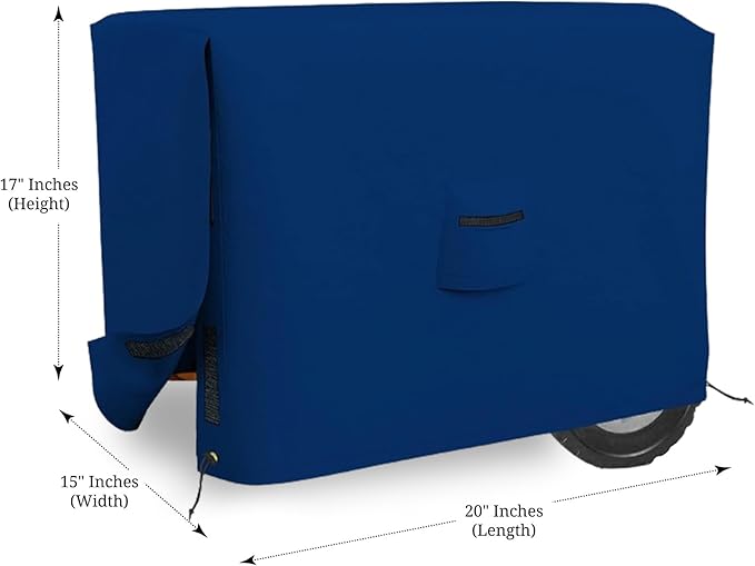 Covers &amp all Outdoor Generator Cover 18 Oz Heavy Duty Waterproof UV &amp Weather Resistant Universal Portable Equipment Storage Protector with Air Vents &amp Drawstrings (20W X 15D X 17H B