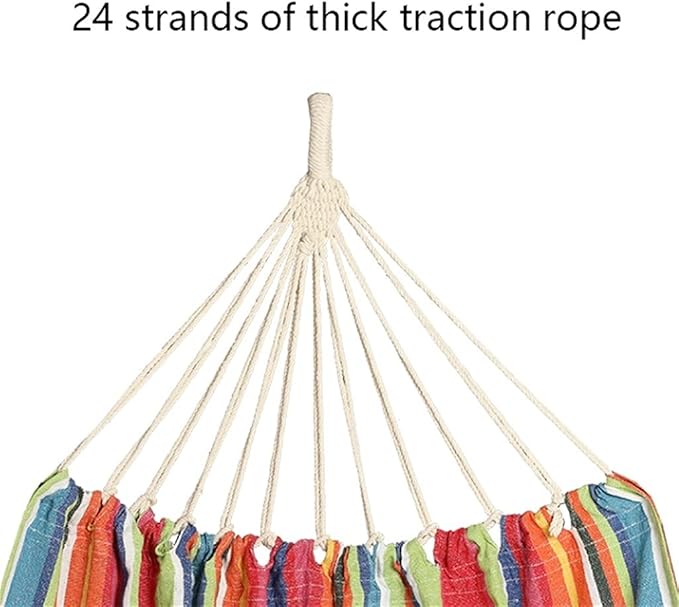Portable Hammock Ultralight Camping Canvas Portable Hammock Rainbow Outdoor Leisure Hammocks for Backpacking Beach