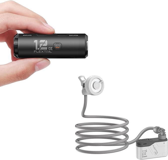FLEXTAILGEAR Zero Pump Portable Air Pump for Inflatables &amp FLEXTAILGEAR MAX Shower Outdoor Shower Pump