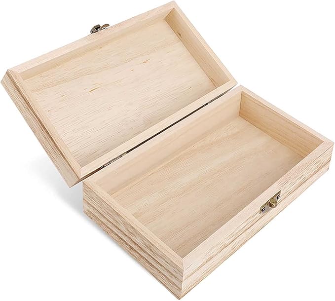 Decorative Wooden Storage Box with LidsBaseball Bats And Ball Print Wooden BoxWooden Gift Boxes for KeepsakeJewelry And Home Decoration