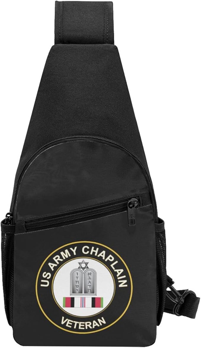 US Army Jewish Chaplain Afghanistan Veteran Chest Pack Leisure Shoulder Crossbody Chest Bag