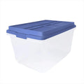 72 Quart(18 Gallon) Clear Storage Bin with Locking Latches &amp Tall Lid Extra-Large Heavy-Duty Container for Garage Moving &amp Bulk Storage