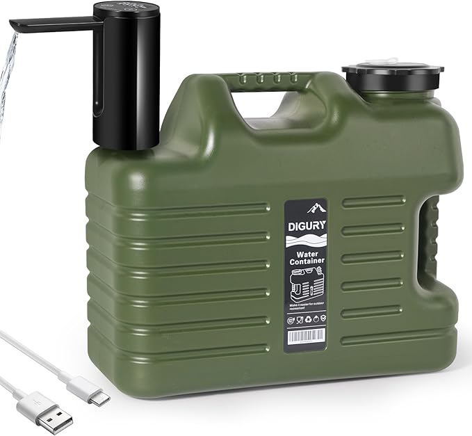 5 Gallon Water Jug with Electric Water Dispenser 2000mAh Automatic Type-C Rechargeable Water Pump BPA Free Camping Water Container Tank No Leakage