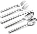 KINGSTONE Silverware Set 60-Piece Flatware Cutlery Set Premium Stainless Steel Service for 12 for Kitchen Home Wedding Party Mirror Polished and Dishwasher Safe