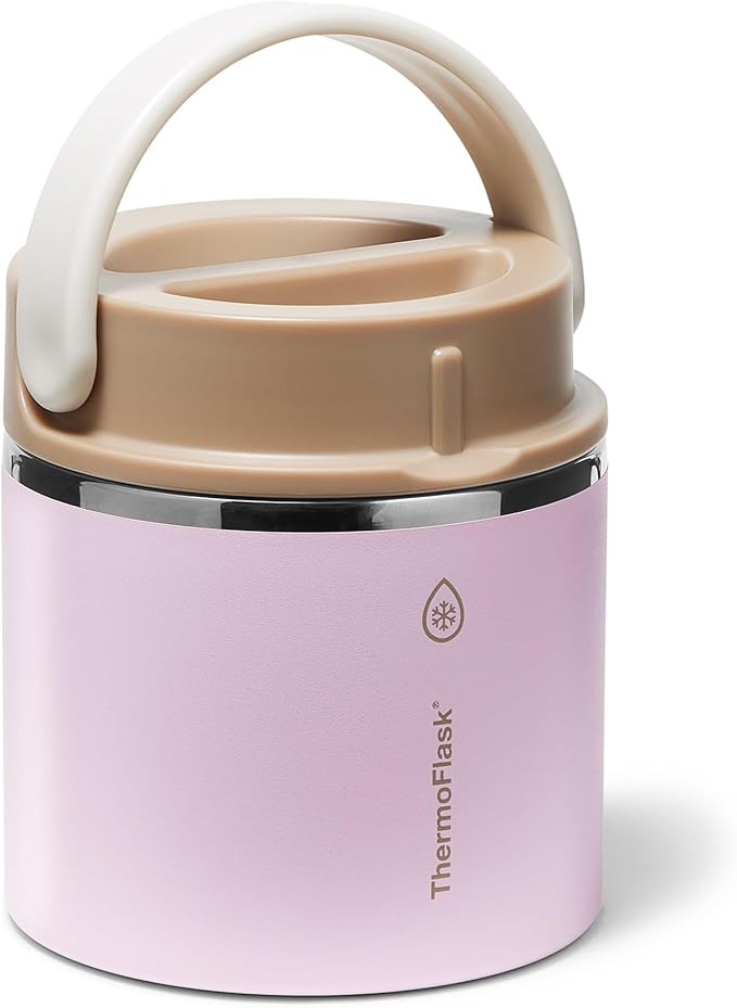 ThermoFlask 20 oz Double Wall Insulated Food Jar Blush Sandstone