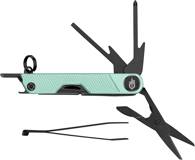 Gerber Gear Armbar Mini - 8-in1 Travel Multitool with Package Opener Screwdriver &amp Scissors - EDC Adventure Gear for Camping Hiking &amp Outdoor - Compact Utility Tool - Green