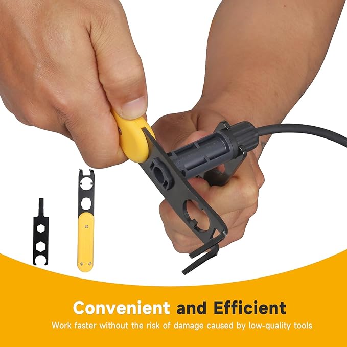 Universal MC4 Disconnect Tool Metal MC4 Tool with 6-in-1 Wrench Efficient Solar Connector Tool for Assembly and Disassembly PV Connectors
