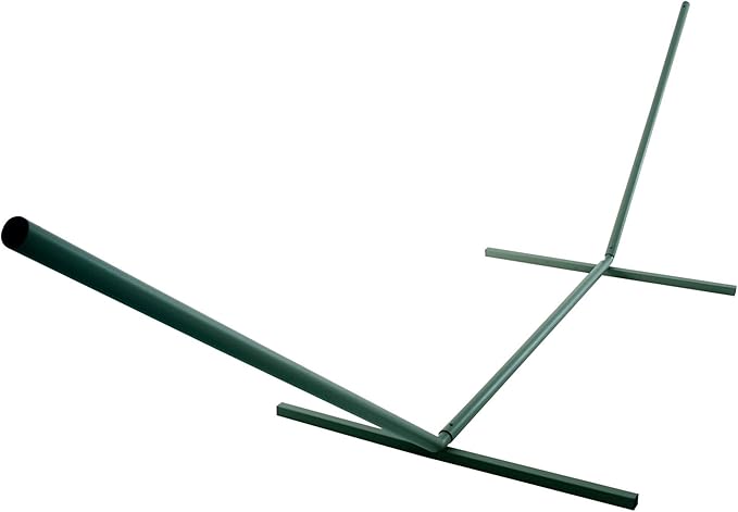 Hatteras Hammocks 15 ft. Tri-Beam Steel Hammock Stand with Right Connection Design and Cape Shield Powder Coating 600 LB Weight Capacity Handcrafted in The USA - Green