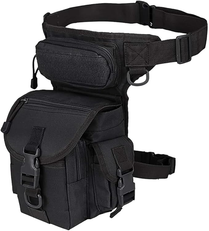 Genérico Tactical Drop Leg Pouch Bag Thigh Pack WaistCompatible For Motorcycle Racing Bike QualCycling Hiking(CP)