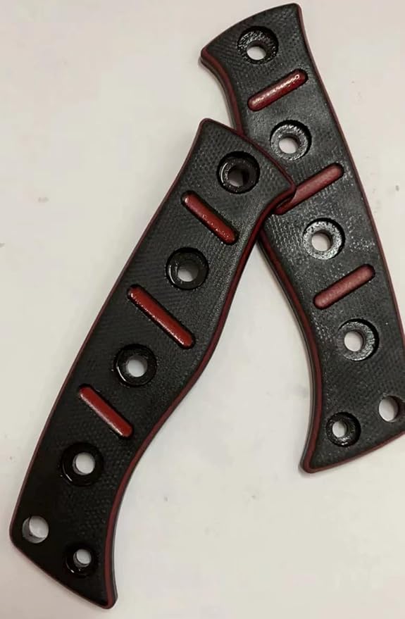 1 Pair G10 Glass Fiber Handle Scales Handles Patch DIY Tool Replacement Grips Fit for Benchmade Fixed Adamas 375(Screws Set Included)