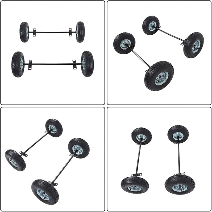 Wheel Kit Replacement for 9000 8750 6500 Watt Black Generator 10 inches Pneumatic